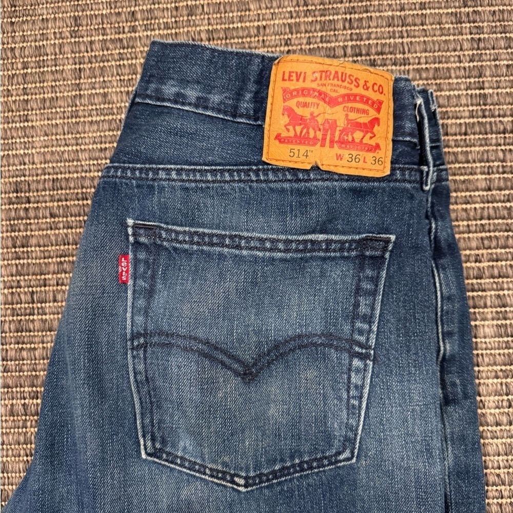 Levi's 514 Slim Straight Dark Blue Jeans